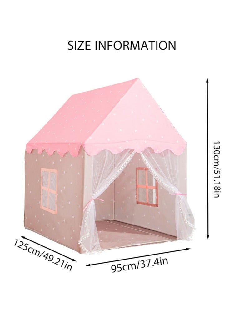 راكاي خيمة لعب للأطفال مع نوافذ، بحجم 95*125*130 سم، خيمة للأطفال، مناسبة للمرح الداخلي والخارجي، بيوت لعب على شكل قصر، سهلة التركيب والطي، توفر مساحة لعب واسعة، مناسبة للأطفال من سن 3-12 سنة للاستخدام على الشاطئ والحديقة والتخييم. - Image 4